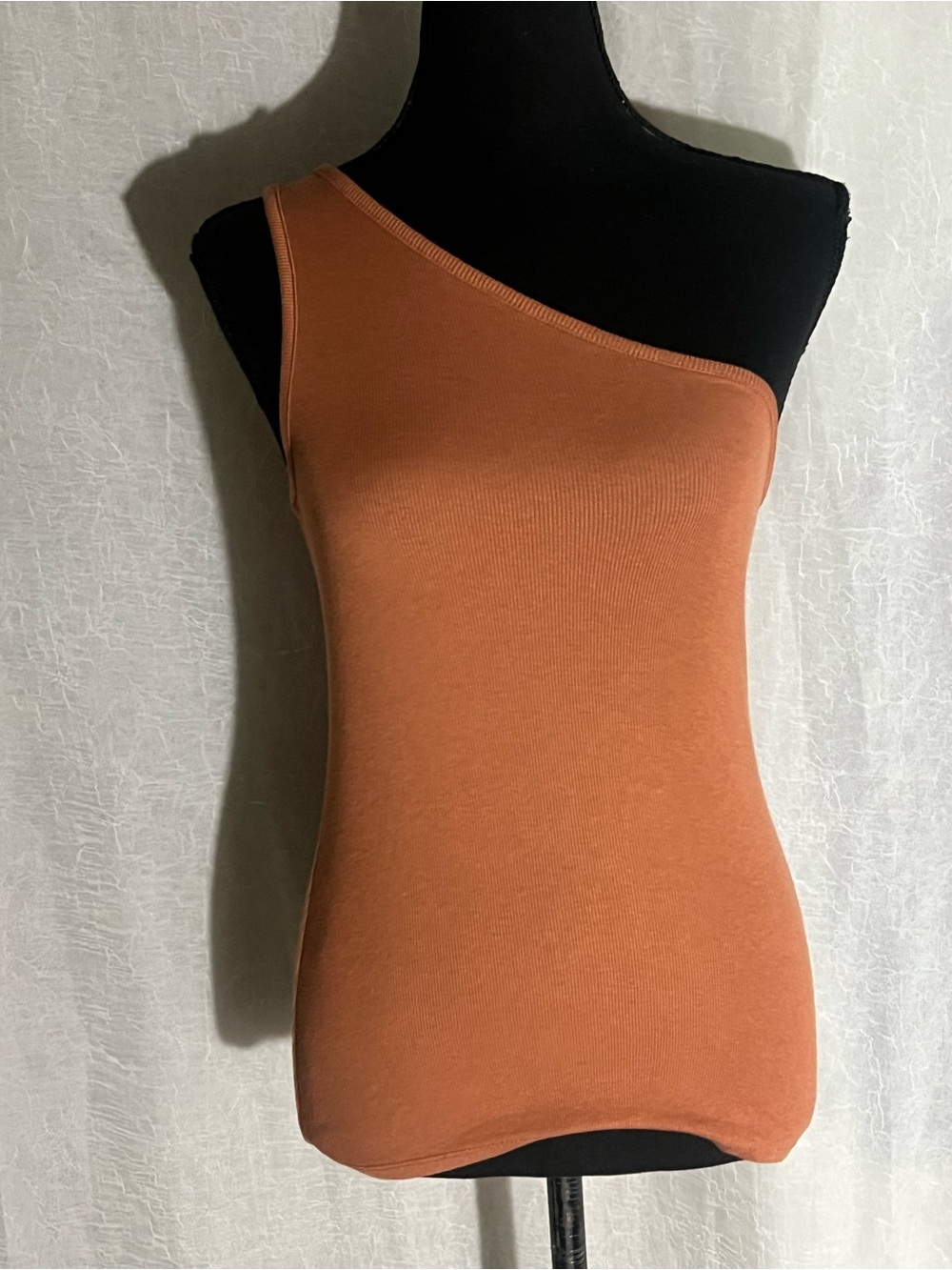 One-Shoulder Ribbed Tank Top